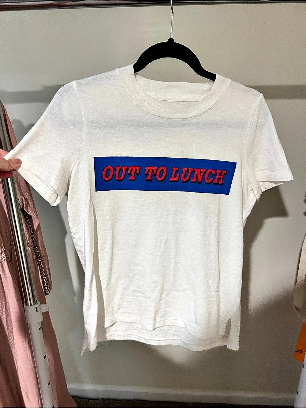 Madewell Out to Lunch Retro Tee Graphic Tee White & Blue Small